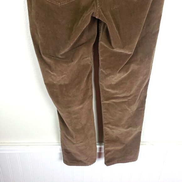 Women's J. Jill Brown Ribbed Corduroy Straight Leg Mid Rise Pants Size 12P - Picture 5 of 9